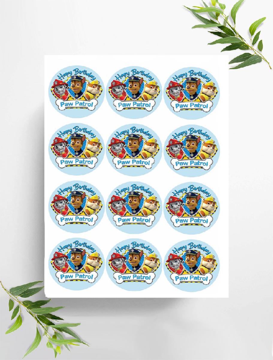 Paw Patrol Muffinaufleger, Ø ca. 6 cm, 0229x